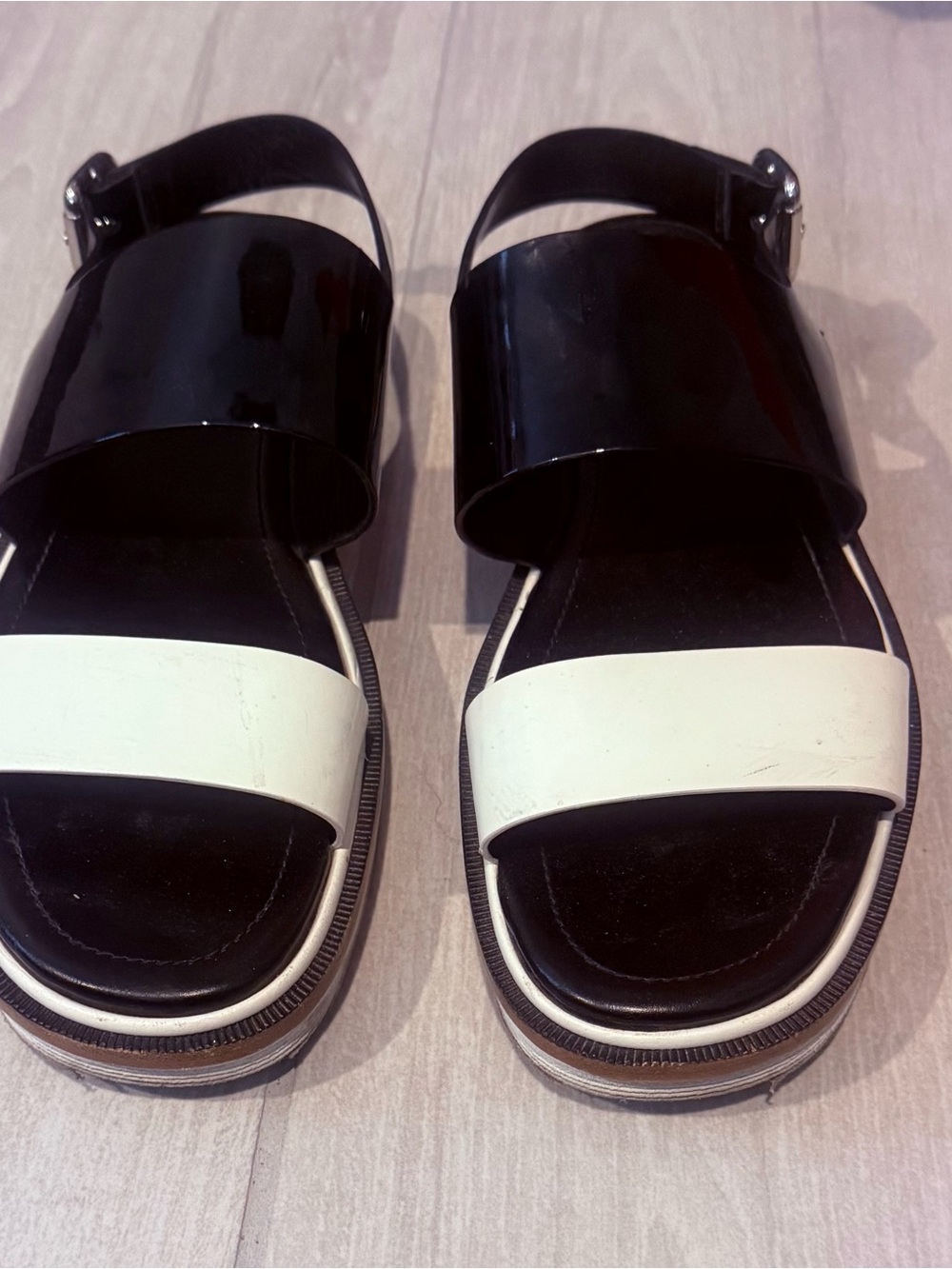Tod’s Black & White Platform Slide Sandals - Women